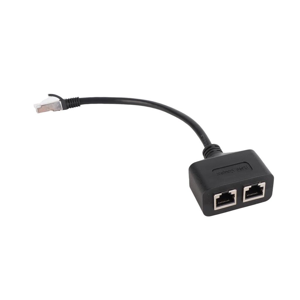RJ45 Ethernet Adapter Cable Extension 1 to 2 Port Excellent Connection Transmission Splitter Adapter for Home Office