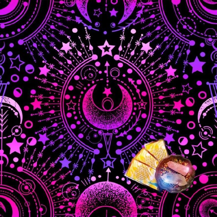 Ведьмовская скатерть для гаданий, настенное украшение, скатерть для карт Таро, квадратный гобелен для гаданий, коврик для карт для гаданий, прочный