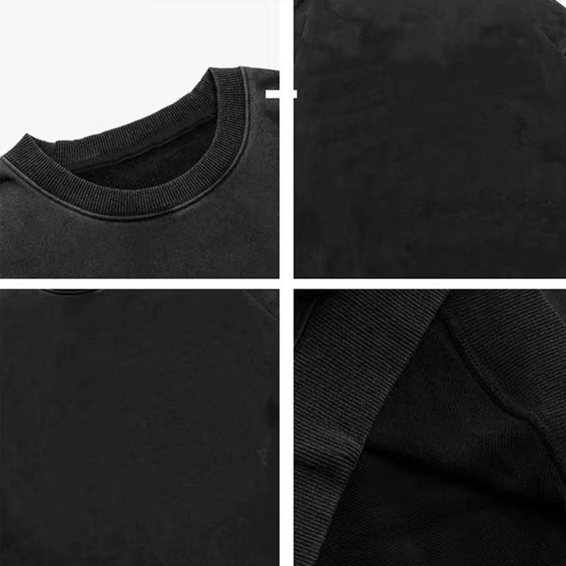 Женская толстовка с круглым вырезом, потертый модный свободный топ