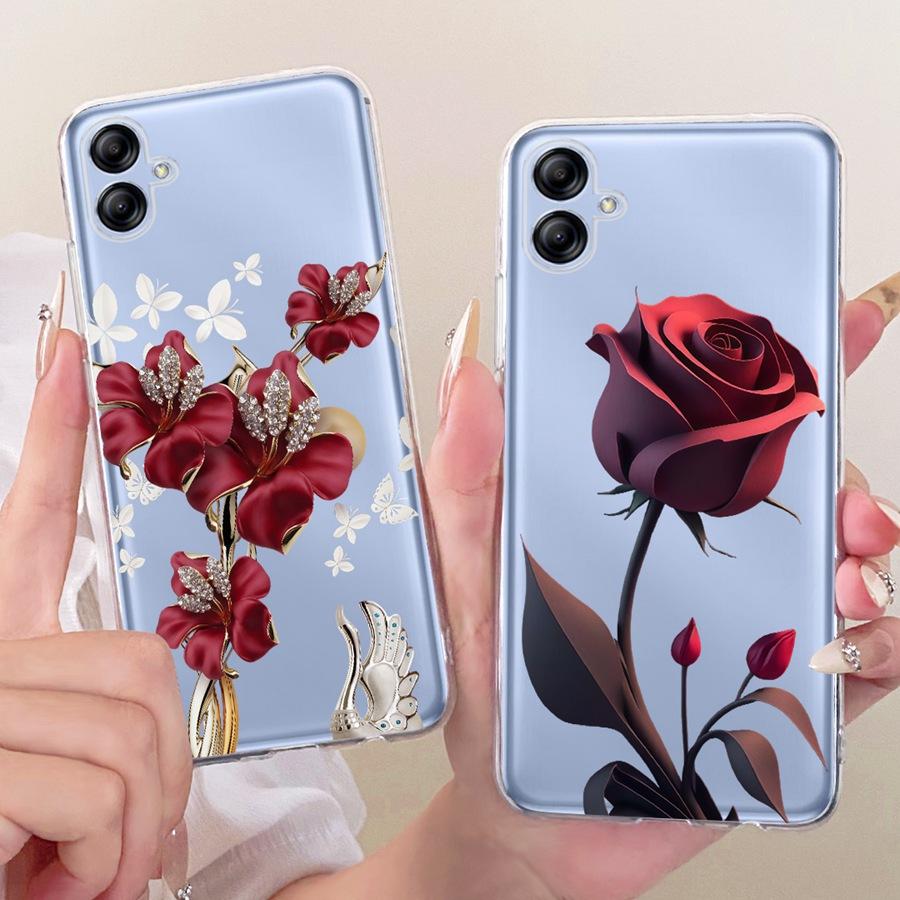 Чехол для телефона Samsung Galaxy A04E A042F Чехол Модный Простой прозрачный Мягкий силиконовый корпус SamsungA04 A 04 E Funda
