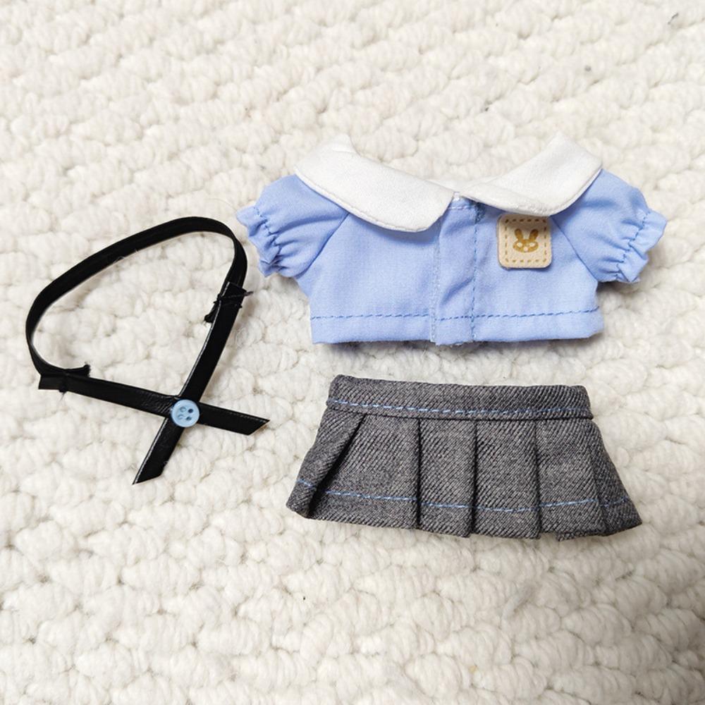 Dress Up 10CM Doll Clothes Casual Shirt Cotton Doll Outfit Doll School Uniform  Doll Accessories