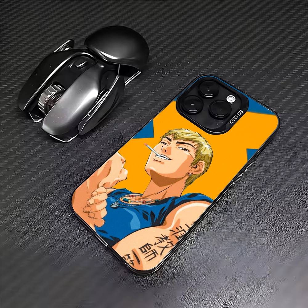 GTO-Онидзука Учитель Т Яркий Серебристый Задний Чехол Для Телефона Для IPhone 17 16 15 14 13 12 11 Plus Pro Max Plus
