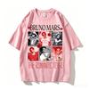 Singer Bruno Marss Rounisextic Tour 2026 Portrait Tshirt 2026 Summer Unisex Unisex Cotton Oversized Tshirt Street Wear Y2k Clothing