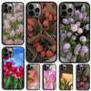 Цветочный чехол для телефона с тюльпанами для Apple iPhone 17 Air Pro Max Plus Чехол для iPhone 17 Air 14 15 16 13 12 Max Чехол