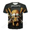 Новая футболка с 3D-принтом Megadeth, футболка для тура, мужская и женская, модная, хип-хоп, оверсайз, с коротким рукавом, детская одежда