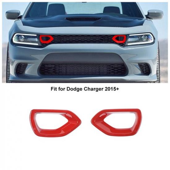 Red Central Console Interior Exterior Decor Set Cover Trim for Dodge Charger 15+