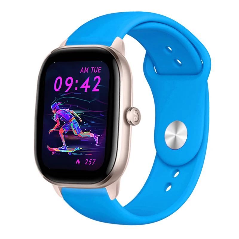 20 мм 22 мм ремешок для часов Amazfit gts 4/3/2/gtr4 mini/Gtr/2e/Pro 47 мм спортивный силиконовый браслет браслет Amazfit Bip/U/3/Pro ремешок