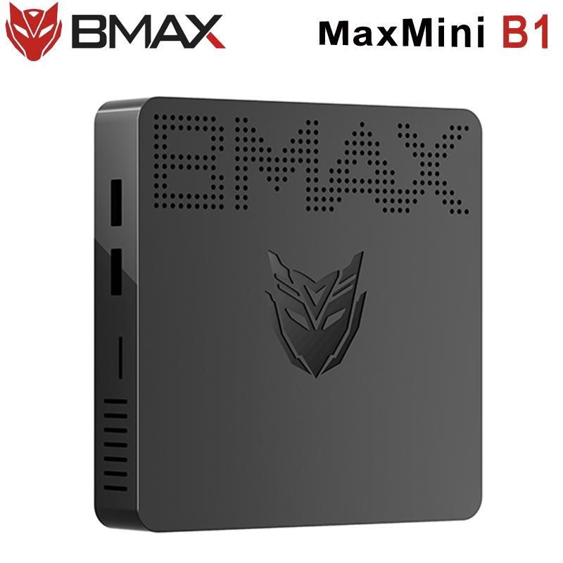 BMAX Мини-ПК B1 Intel Celeron J3060, двухъядерный, от 1,6 ГГц до 2,4 ГГц, 4 ГБ LPDDR3, 64 ГБ eMMC, графика Intel HD, Wi-Fi, Bluetooth