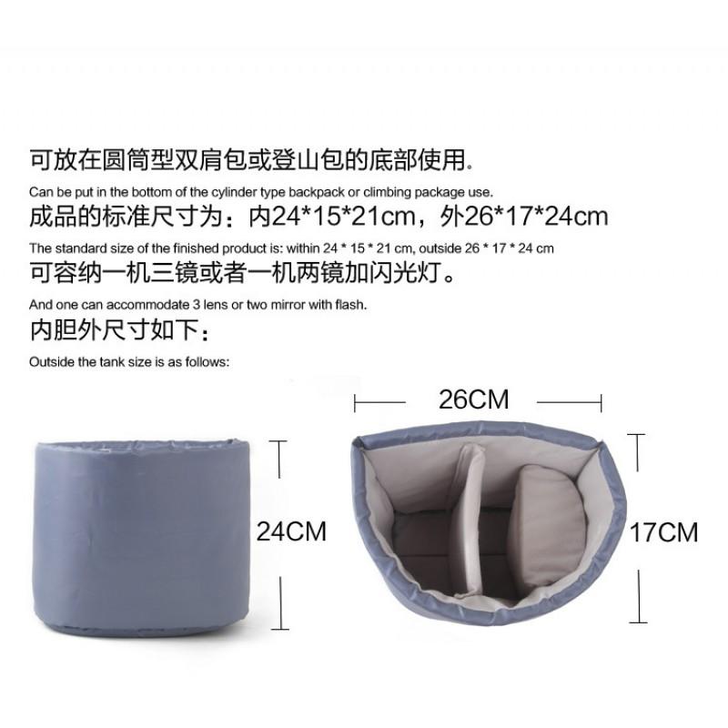 Waterproof DSLR Camera Inner Bag Nylon Padded Case Photography Laptop Storage Travel Carry