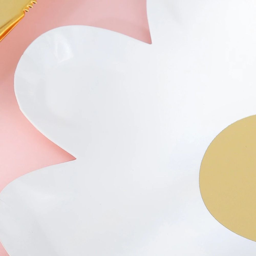 10 шт. одноразовая посуда для пикника в виде ромашки маленькая бумажная тарелка для торта новая тарелка для ужина в виде цветка