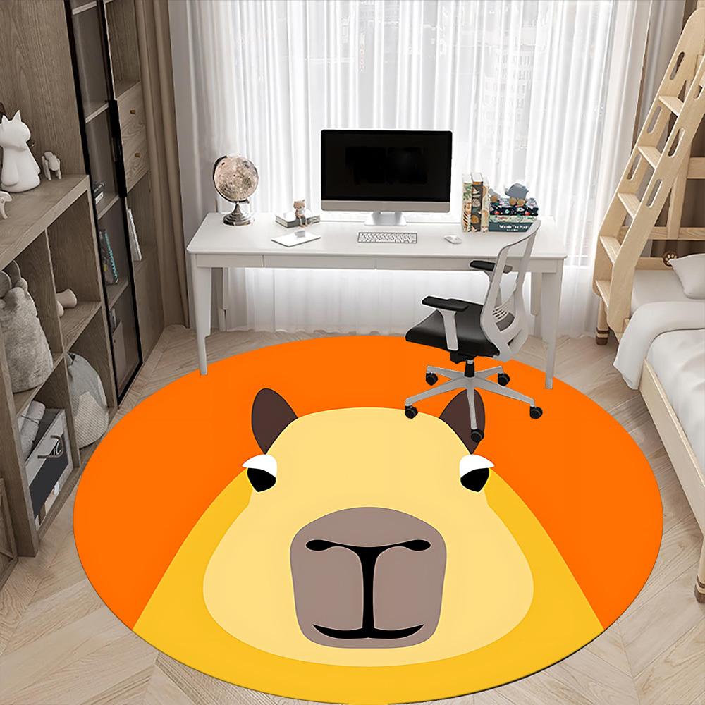 1pc Camel Face Chair Carpet for Office Non Slip, Lightweight, Machine Washable Rug for Office Holiday Decor