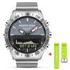 NORTH EDGE Men Dive Sports Digital Watch Mens Watches Military Army Luxury Full Steel Business Waterproof 200m Altimeter Compass