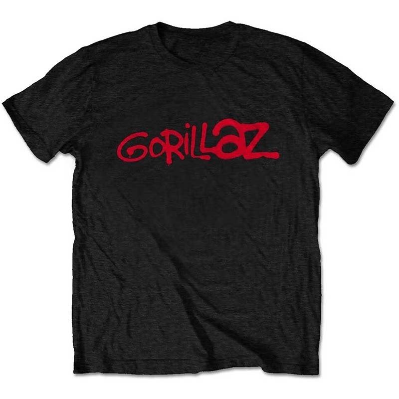 Британская виртуальная группа Gorillaz Уличные дети Американский ретро Оверсайз Уличный стиль Винтажная футболка