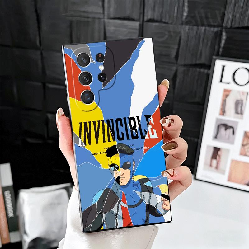I-Invincible Anime Soft Phone Case for Samsung Galaxy S26 S25 Edge S24 Ultra S23 Plus S22 S21 FE S20 Black Cover Back Shell