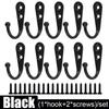 10pcs Alloy Hooks with Screws Wall Mounted Hanging Hangers for Coat Towel Bags Caps Hook Kitchen Bathroom Storage Rack Holders