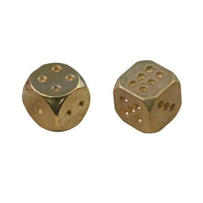 Желтые металлические игральные кости 6-гранные игральные кости 11 мм для DND RPG игры развлечения настольные игры