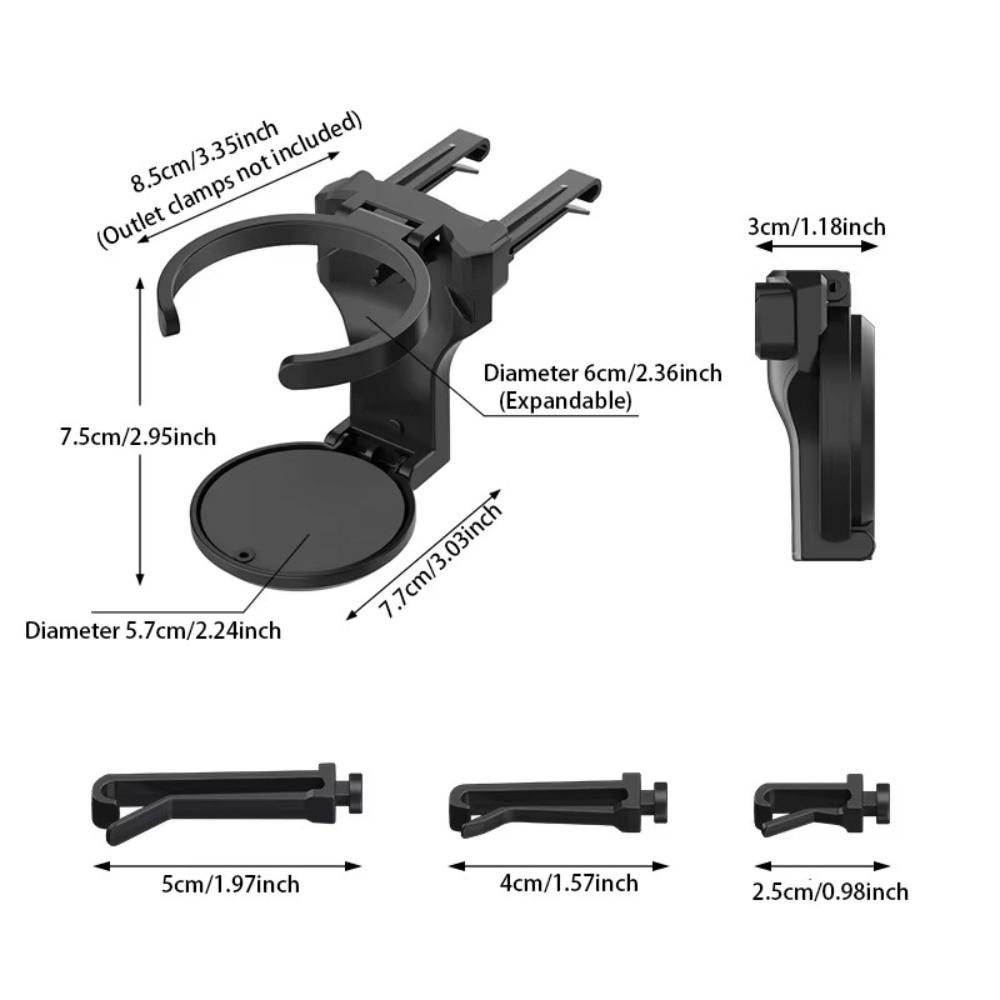 ABS Car Coffee Cup Holder Foldable Beverage Holder New Car Air Drink Cup Holder