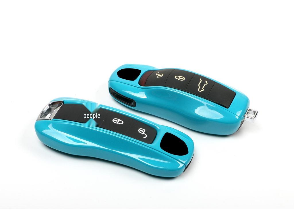 Корпус ключа Porsche Miami Blue для Cayenne, Macan, 911, Panamera, 718, Taycan