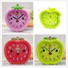 Детский будильник с мультяшным яблоком, бесшумные часы, часы с кошкой, украшение для дома, бесшумные электронные настольные часы