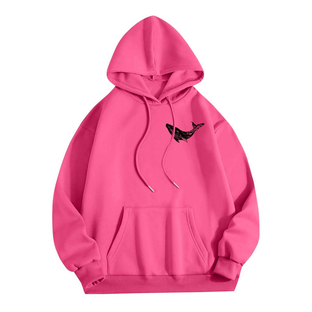 Женские толстовки с капюшоном большого размера с длинным рукавом с принтом, пуловеры, осенние наряды с карманом