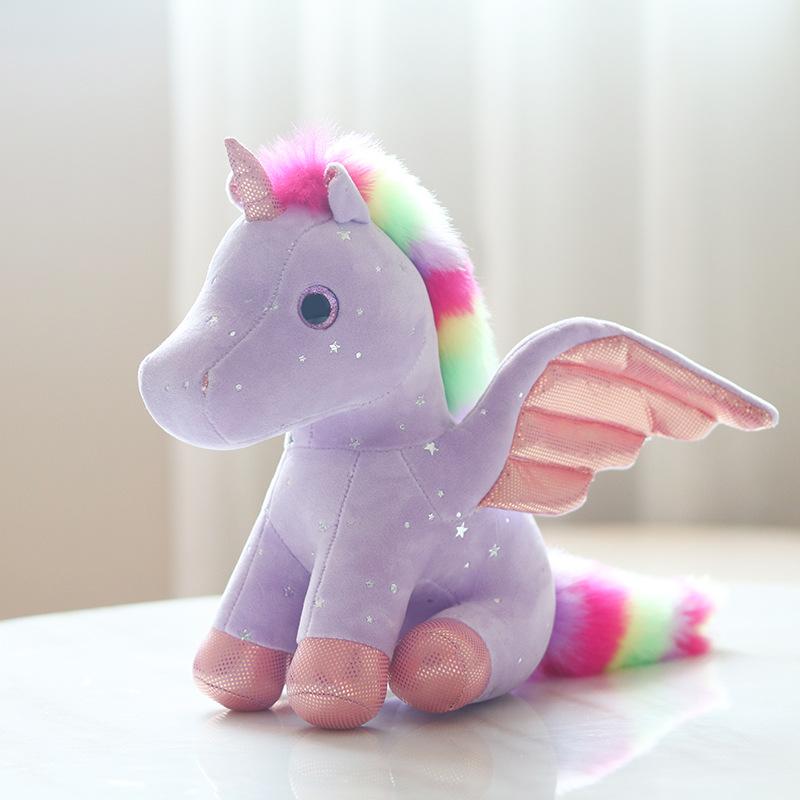 Plush Toy New Mascot Doll Gift Rainbow Starry Unicorn Plush Doll Toy Doll