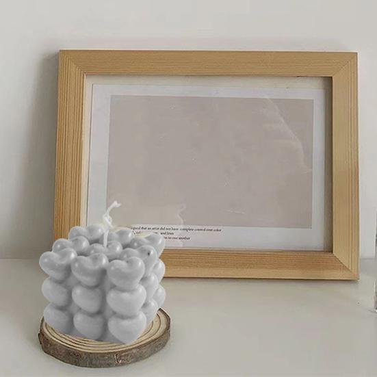 Куб в форме сердца, свеча, форма ручной работы, шарик, пузырьковый куб, форма для мыла, сделай сам, шоколадный мусс, торт