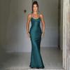Articat атласное платье-комбинация с открытой спиной на шнуровке, женское платье с вырезом сердечком, сексуальное тонкое облегающее платье, элегантное шелковое платье, праздничная одежда