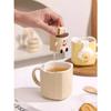 Керамическая кружка с ситечком для чая, высокий уровень внешнего вида, простая чашка для чая, бытовая мультяшная офисная маленькая и изысканная милая кофейная кружка