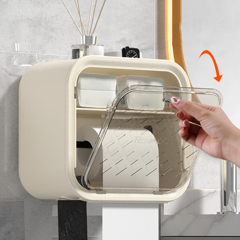 Ванная комната Коробка для бумажных полотенец Водонепроницаемая Коробка-ящик для туалетной бумаги Держатель для рулонной туалетной бумаги Настенный