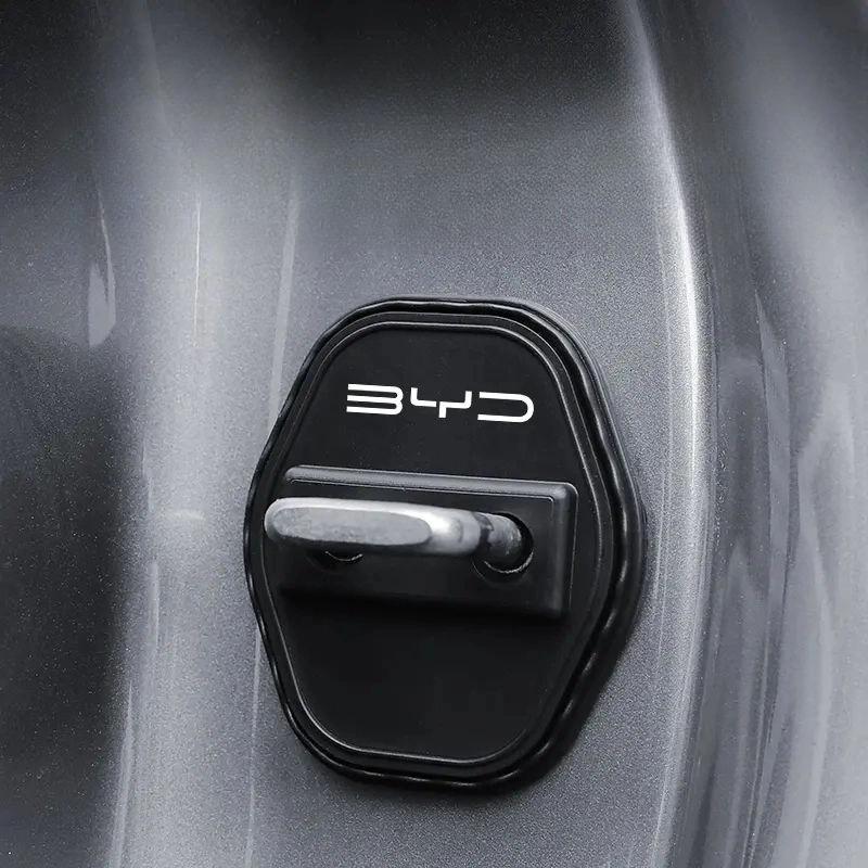 Силиконовая защитная накладка на дверь автомобиля серии BYD, заглушка замка двери, бесшумная, противоударная, амортизирующая для BYD Atto 3 Seal Dolphin