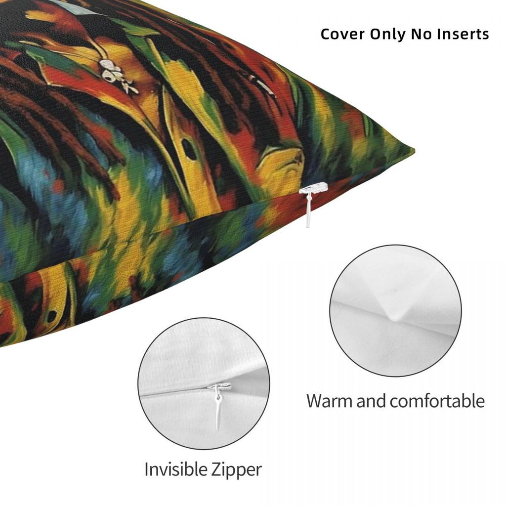 Bob Marley Could You Be Loved Pillowcase Polyester Linen Velvet Pattern Zip Decor Home Cushion Case