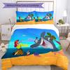 3pcs Zig & Sharko Bedding Set Duvet Cover Closure Includes 1 Duvet Cover & 2 Pillowcases, Soft and Comfortable for All Seasons.