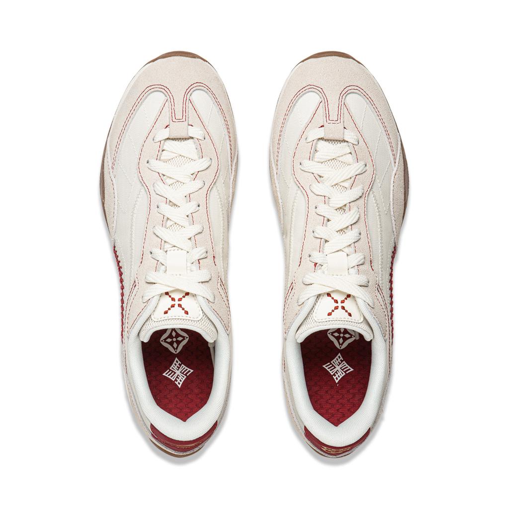 Li Ning Нескользящие, Износостойкие, Легкие Низкие Повседневные Туфли Мужские Xuan Paper White AGLW057-5