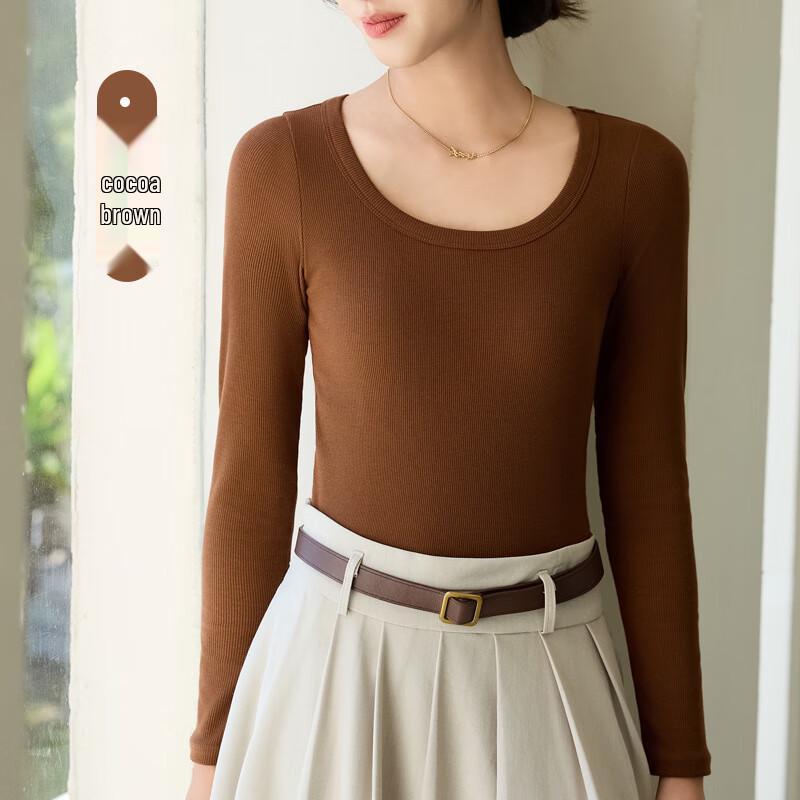 Женская корейская приталенная футболка с длинным рукавом LCsanyp со встроенным бюстгальтером