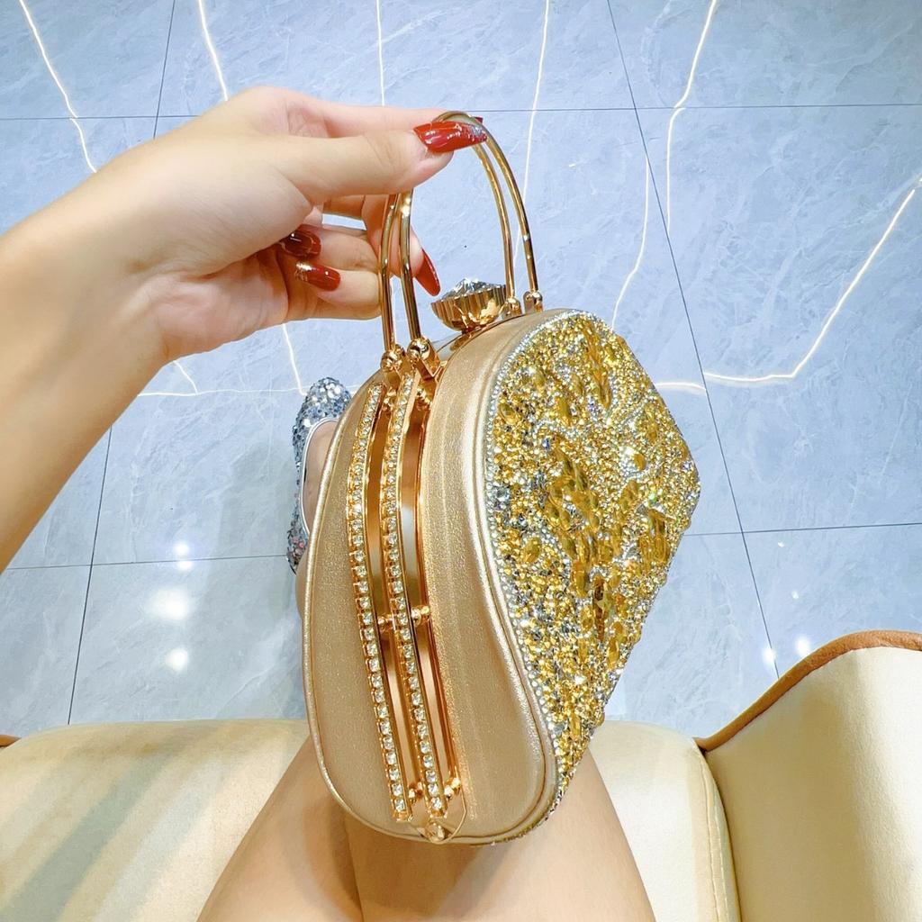 Сумочка-кошелек, элегантная и изысканная, маленькая, украшенная бриллиантами, сумка для свадьбы и ужина для женщин
