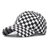 Cotton New Printed Checkerboard Baseball Cap Outdoor Plaid Baseball Cap Outdoor Versatile Cap