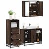 VidaXL 3-piece Bathroom Furniture Set Brown Oak, Bathroom Cabinet, Toilet Storage Cabinet, 3301034