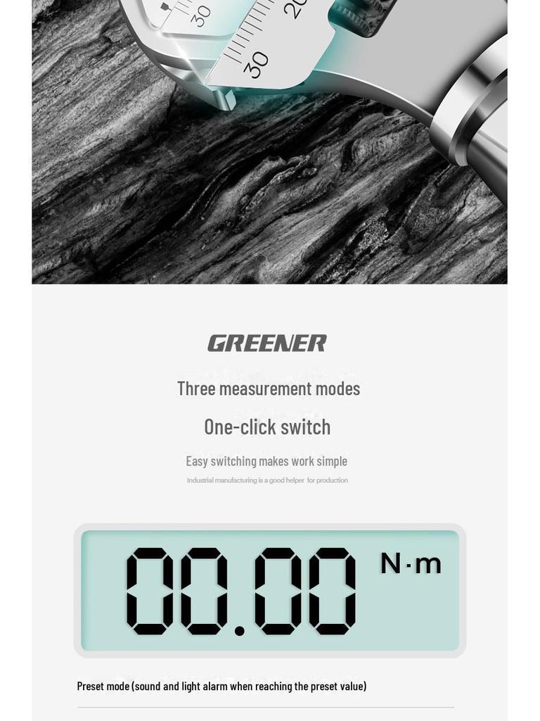 Цифровой динамометрический ключ Green Forest: Высокоточный, регулируемый, электронный тестер крутящего момента