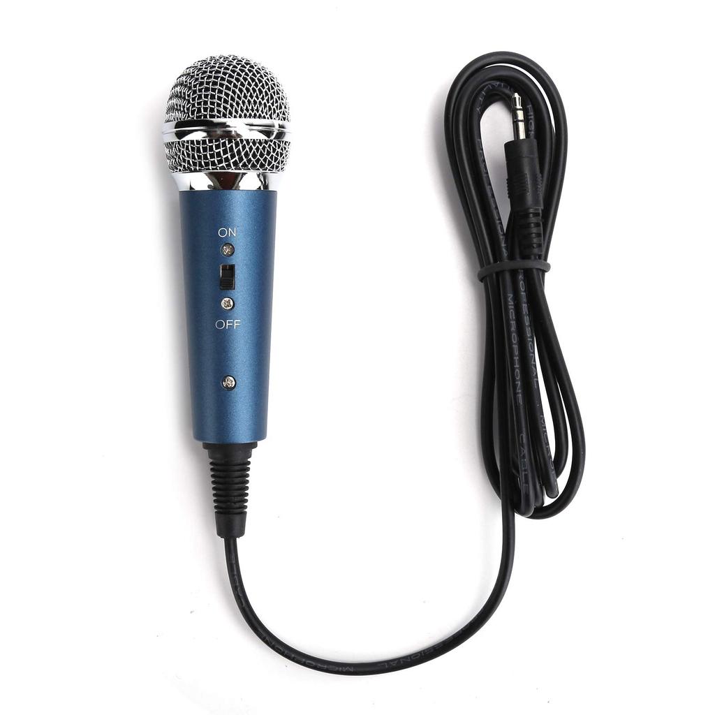 Condenser Microphone, Smartphone Microphone for Karaoke, Computer Karaoke, U-Shaped, 3.5mm Audio Adapter Included, Handheld Wired Microphone for Live