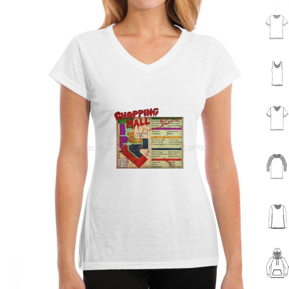 Chopping Mall V2 Хоррор Футболка Хлопок Мужская Женская Печать DIY Chopping Mall Слэшер Хоррор 80-е Культовое Кино Фильмы Vhs