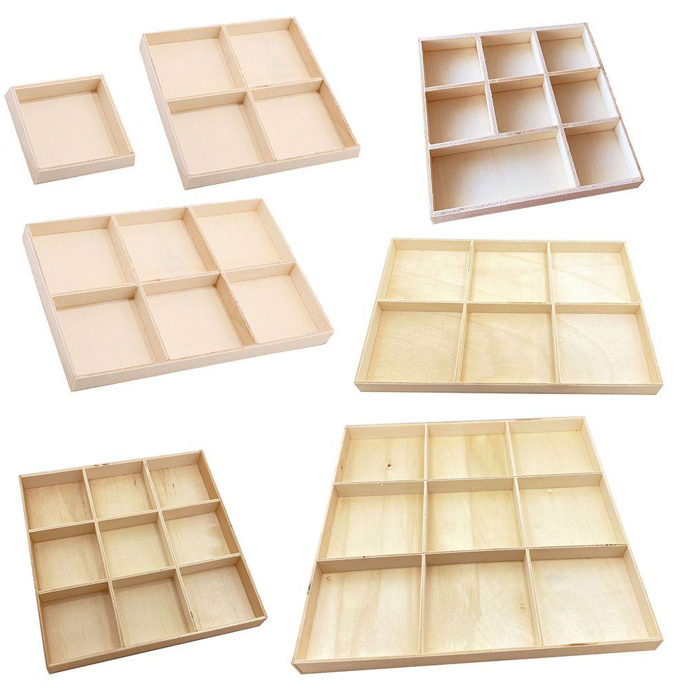 Pot Stand Divided Drawer Desktop Organizer Bonsai Holder Storage Wooden Box Flowerpot Wood Tray