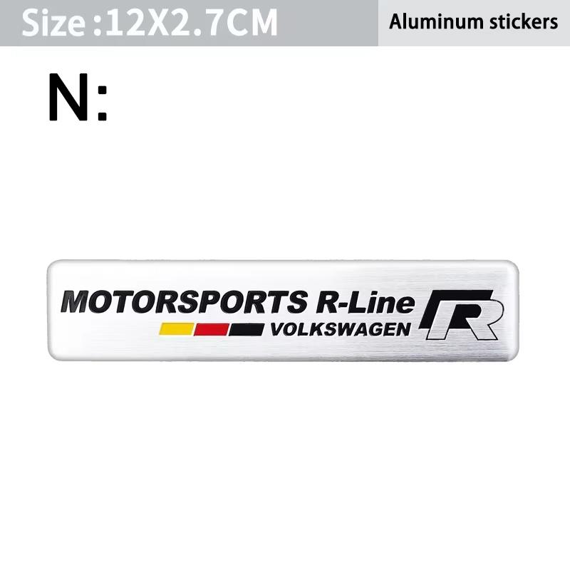 T28Volkswagen Series Aluminum Badge Car Body Stickers Decals Accessories For VW GTI Polo Golf Passat Tiguan T-ROC Arteon Jetta MK6