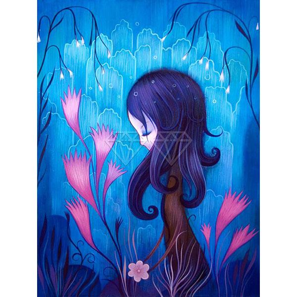 5D DIY Алмазная картина Набор Свежий комикс Красота Искусство Алмазная вышивка Стразы Украшения для дома