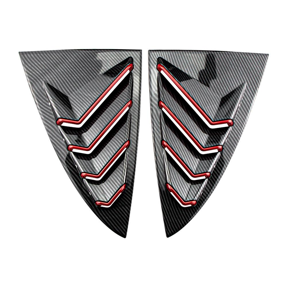 2Pcs ABS Car Rear Window Shutters Blinds Window Shade Trim Sticker for Tesla Model 3 Model3 2016 - 2025 Styling Accessories
