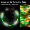 20 шт., светоотражающая наклейка на ступицу колеса автомобиля, самоклеящаяся, универсальная, цвета радуги, предупреждение о безопасности ночного вождения, наклейка, полоса, лента, автомобильные аксессуары