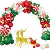 Xmas Balloon Garland Arch Kit Metallic Gold Green Red White Xmas Balloons Decorations for New Year