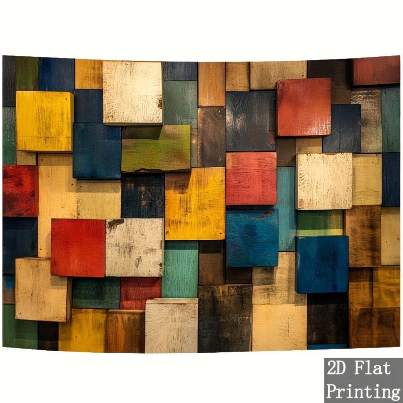 2D plane, 1-piece colored square pattern background cloth, suitable for photographyDJH
