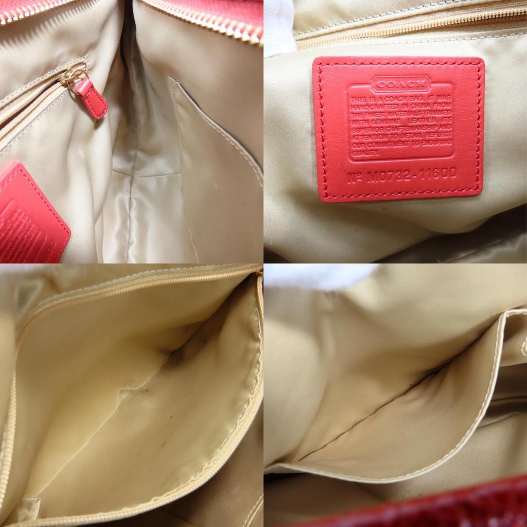 Used COACH Shoulder Bag 11600 Signature canvas/leather beige pink one belt