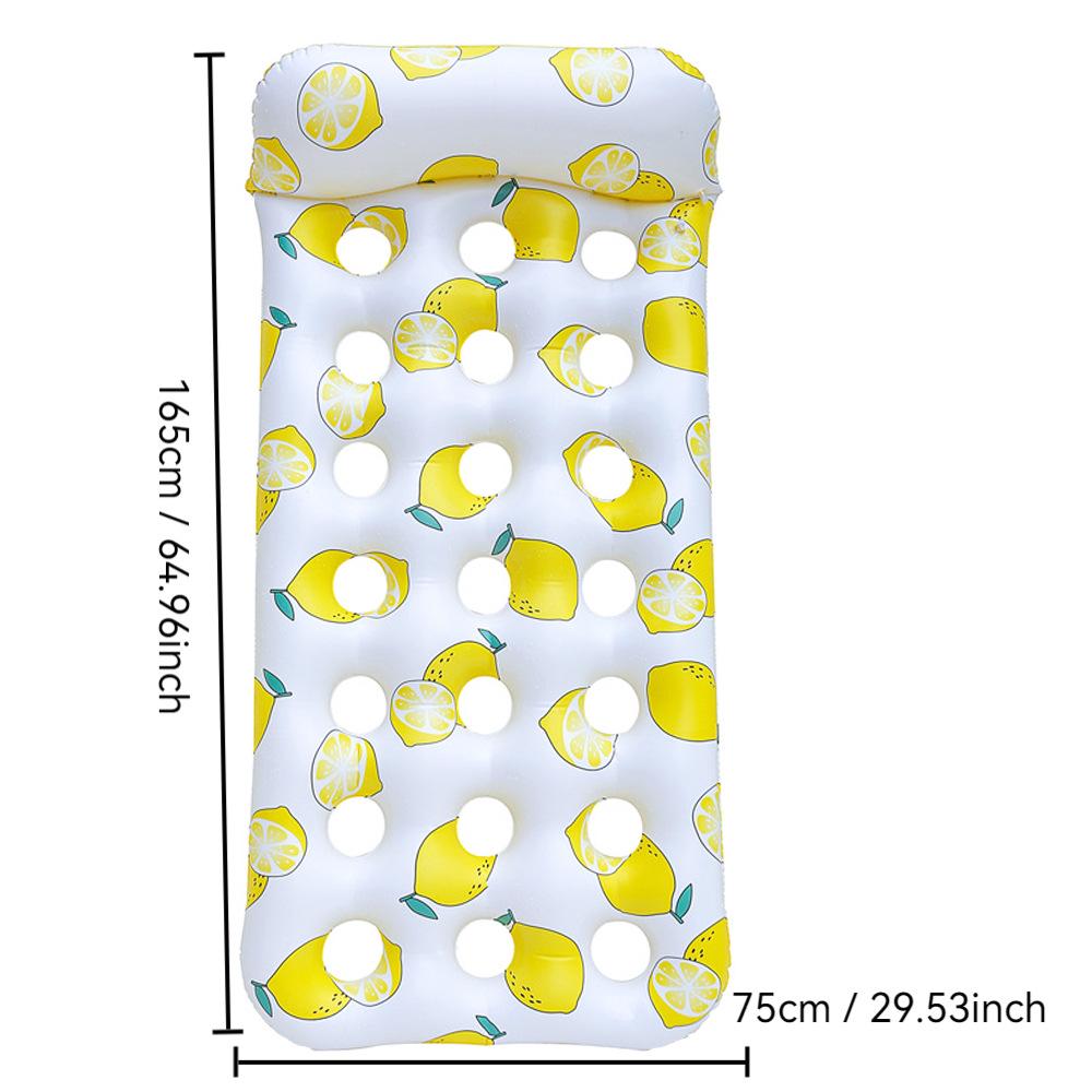 Mesh Backrest Recliner Inflatable Floating Chair with Sequin Design