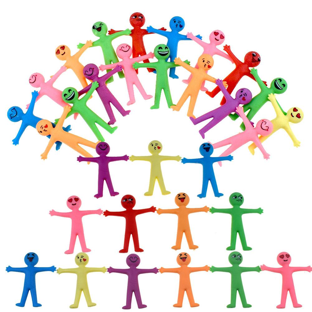 Смайлики-эмодзи, растягивающиеся миньоны, желтые миньоны, креативная игрушка для снятия стресса из ТПР, складывающаяся наполовину, мягкая клейкая кукла-вентиляционное отверстие